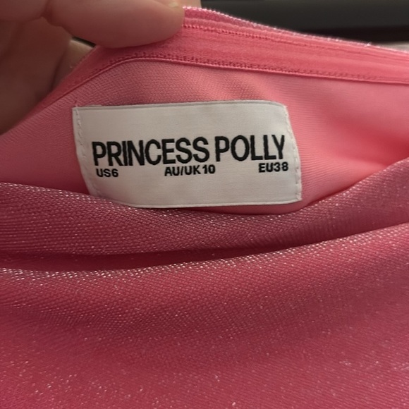 Princess Polly Pink Sparkly Mini Strapless Dress size 6 - Picture 2 of 7